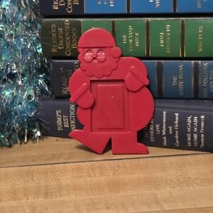 Tupperware Red Santa Holiday Decor Vintage Photo Frame Magnet